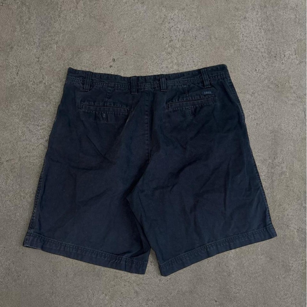 Vintage Izod Saltwater navy blue baggy cotton shorts